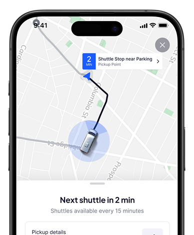 Way App shuttle tracking preview